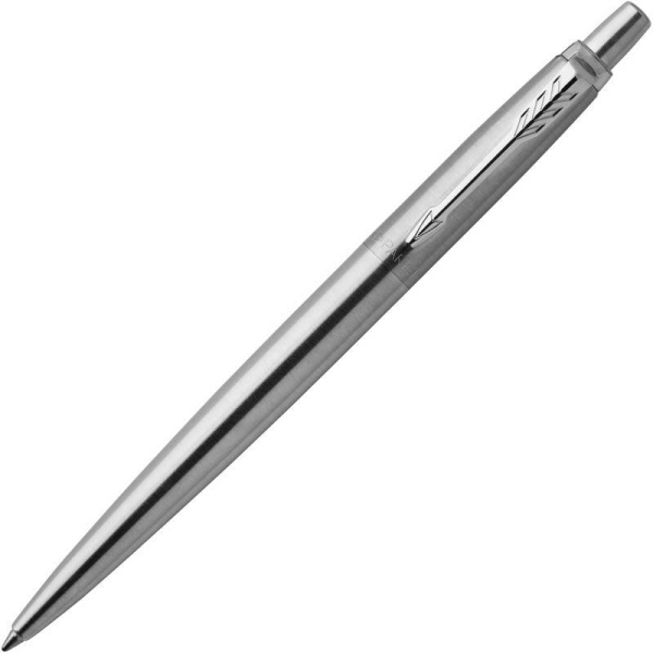 Ручка шариковая Parker Jotter синяя серебристый корпус (артикул производителя 1953170)