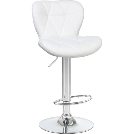 Стул барный Dobrin Barny белый/хромированный (искусственная кожа/металл)