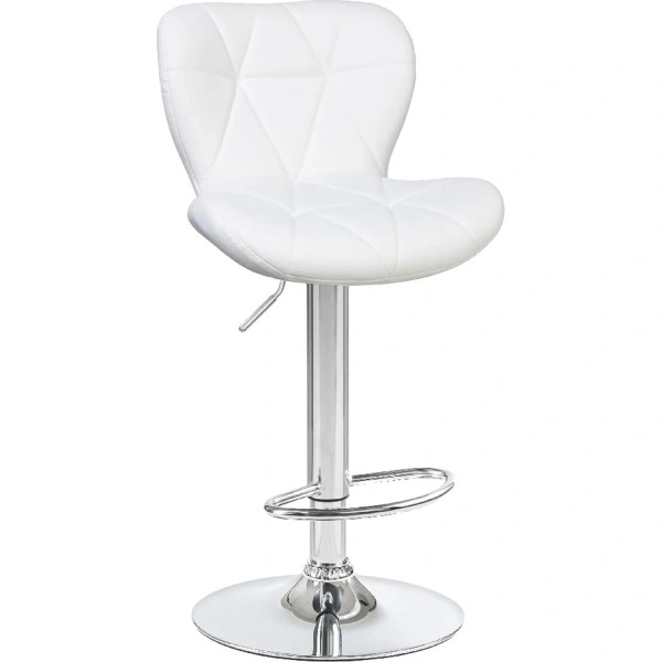 Стул барный Dobrin Barny белый/хромированный (искусственная кожа/металл)