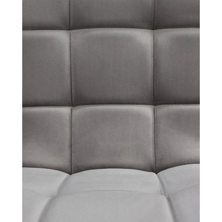 Стул барный Dobrin Kruger arm серый/хромированный (велюр/металл)