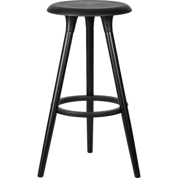 Табурет барный Dobrin Royce black чёрный (пластик/массив дерева)