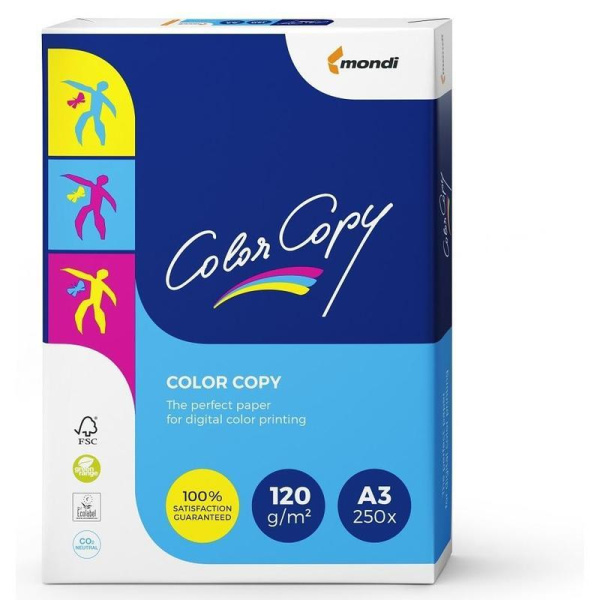 Бумага для цветной лазерной печати Color Copy (А3, 120 г/кв.м, 161% CIE, 250 листов/пач., 7 пач./кор.)