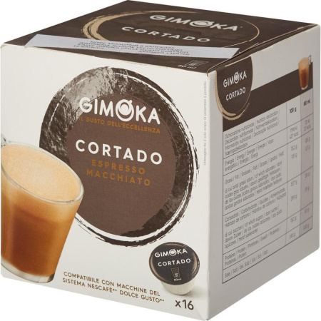 Кофе в капсулах для кофемашин Gimoka Dolce Gusto Cortado (16 штук в упаковке)