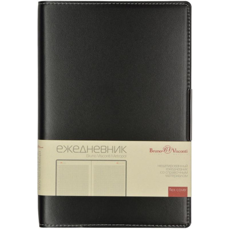Ежедневник недатированный Bruno Visconti Metropol искусственная кожа А5 136 листов черный (143х216 мм) (артикул производителя 3-491/03) Ежедневник недатированный Bruno Visconti Metropol искусственная кожа А5 136 листов черный (143х216 мм) (артикул производителя 3-491/03)