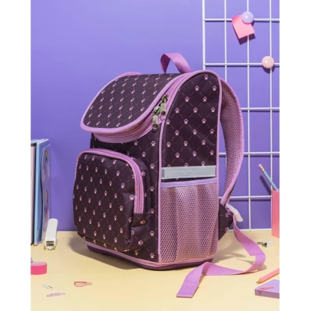 Ранец №1 School Вox Лапки фиолетовый с одним отделением