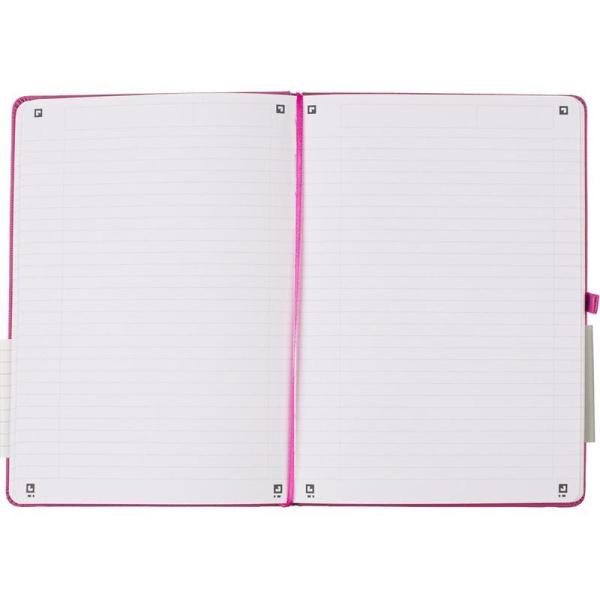 Блокнот Oxford Signature А5 80 листов розовый в линейку на сшивке (148x210 мм)
