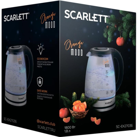 Чайник Scarlett SC-EK27G36 прозрачный Чайник Scarlett SC-EK27G36 прозрачный