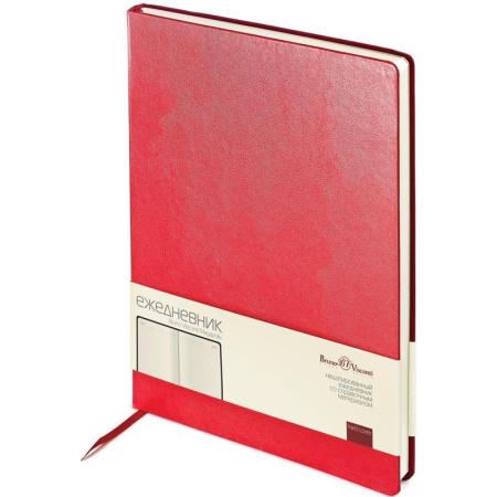 Ежедневник недатированный Bruno Visconti Megapolis искусственная кожа A4 160 листов красный (190х260 мм)