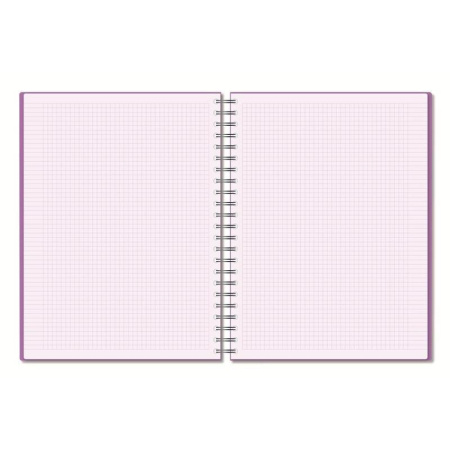 Бизнес-тетрадь Attache Bright colours A4 96 листов фиолетовая в клетку на спирали (220x297 мм)