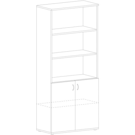 Шкаф для документов Агат полузакрытый (серый, 800x400x1910 мм)