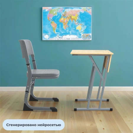 Стул ученический Комус Мебель серый/серый рост 6