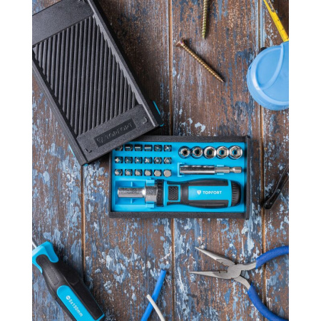 Отвертка TOPFORT с насадками 25 штук