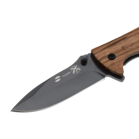 Нож складной Stinger 80 мм нержавеющая сталь/дерево (коричневый)