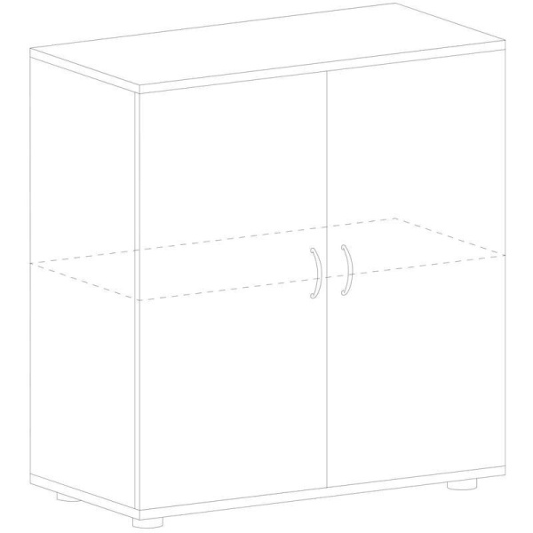 Шкаф для документов Стратегия (серый/темно-серый, 836x435x766 мм)