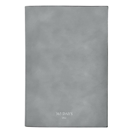 Ежедневник датированный 2022 год Infolio 365days искусственная замша А5   176 листов серый (цветной обрез, 140х200 мм)
