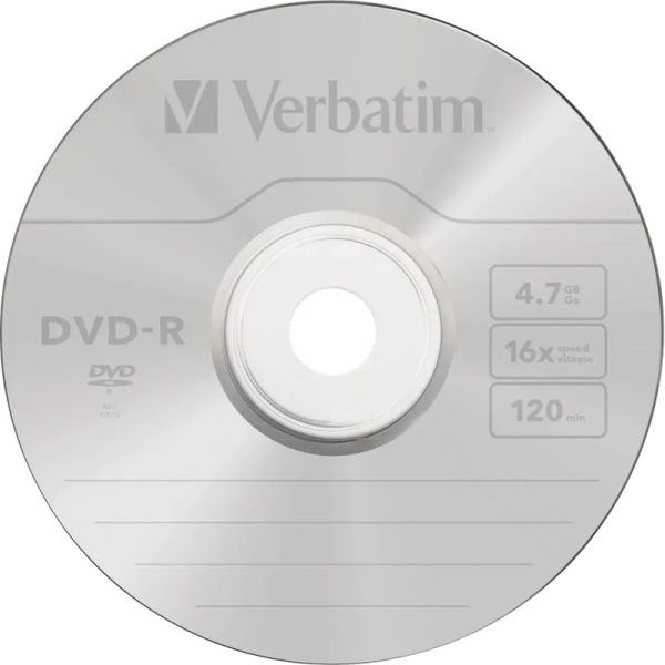 Диск DVD-R Verbatim 4.7 ГБ 16x bulk 43729 (10 штук в упаковке)