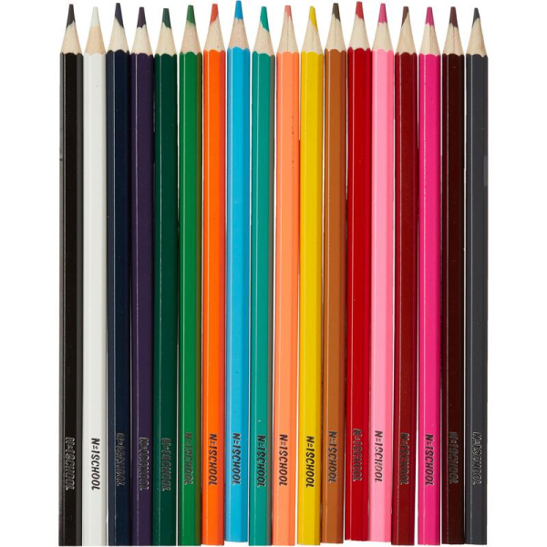 Карандаши цветные акварельные №1 School ColorPics шестигранные 18 цветов