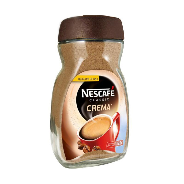 Кофе растворимый Nescafe Classic Crema 95 г (стекло)