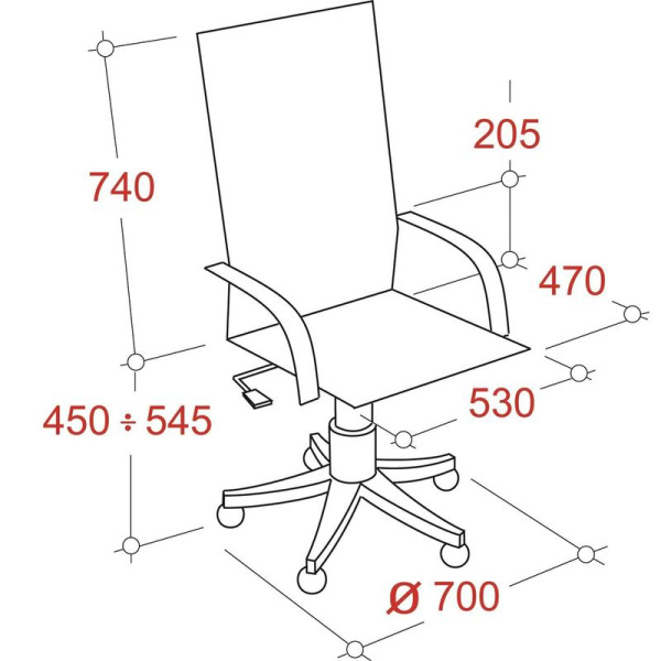 Кресло для руководителя Easy Chair 655 TTW оранжевое/черное (искусственная кожа/сетка/ткань, пластик)