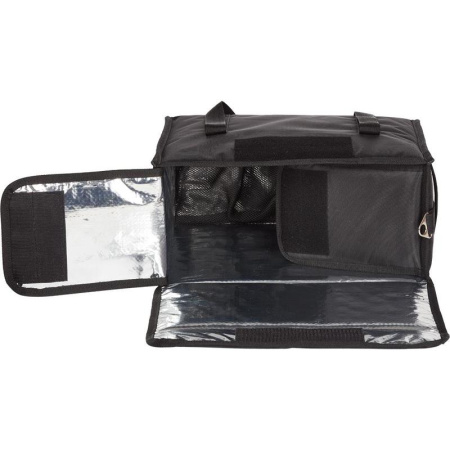 Термосумка для обедов оксфорд черная 45х20х30 см
