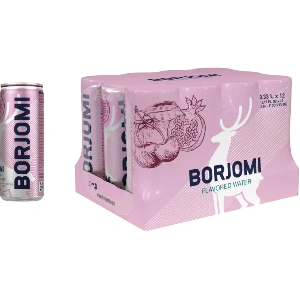 Напиток Боржоми Flavored Water газированный вишня-гранат 0.33 л