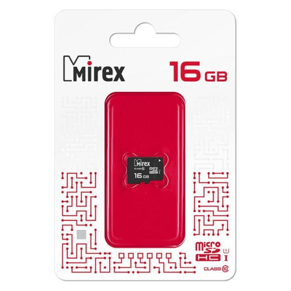 Карта памяти 16 ГБ microSDHC Mirex 13612-MCSUHS16 Class 10 UHS-I U1