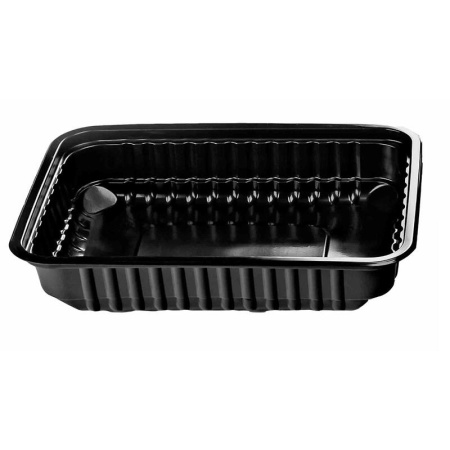 Контейнер одноразовый черный без крышки ПП КР-179-500 179x132 мм (500  штук в упаковке)