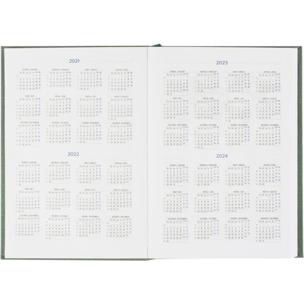 Ежедневник недатированный Attache Selection текстиль А5 136 листов  бирюзовый (140x200 мм)