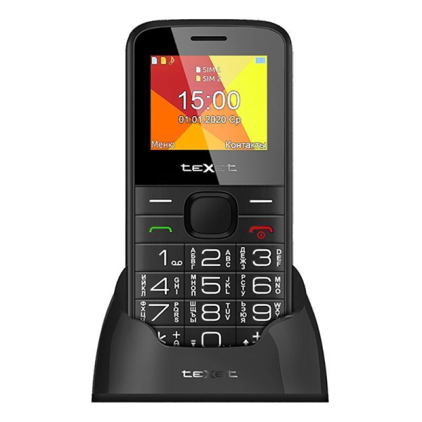 Мобильный телефон Texet TM-201B  черный/красный