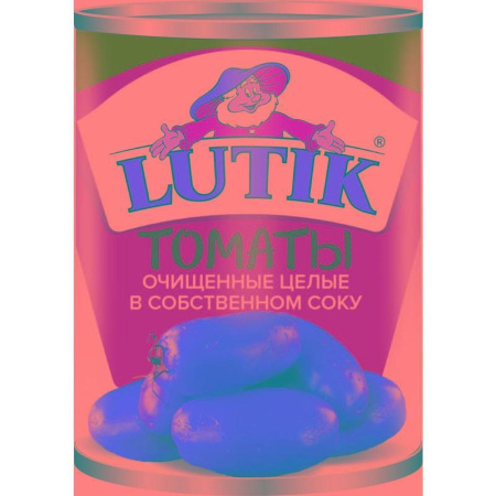 Томаты LUTIK очищенные целые в собственном соку 425мл (400г)