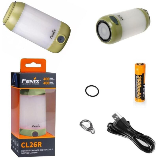 Фонарь кемпинговый светодиодный Fenix CL26R аккумуляторный (входит в  комплект) (CL26Rg)