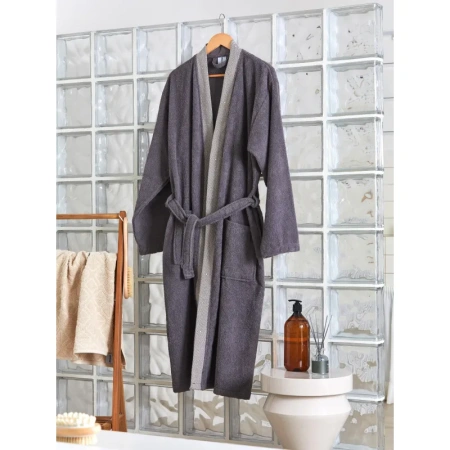 Халат махровый Комус Delray 54 (XXL) антрацит