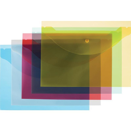 Папка-конверт на кнопке Attache A4 120 мкм (10 штук в упаковке)