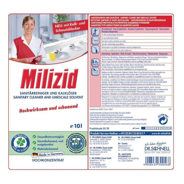 Универсальное чистящее средство Dr.Schnell Milizid жидкость 10 л