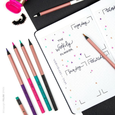 Карандаши цветные Milan Copper 6 цветов шестигранные