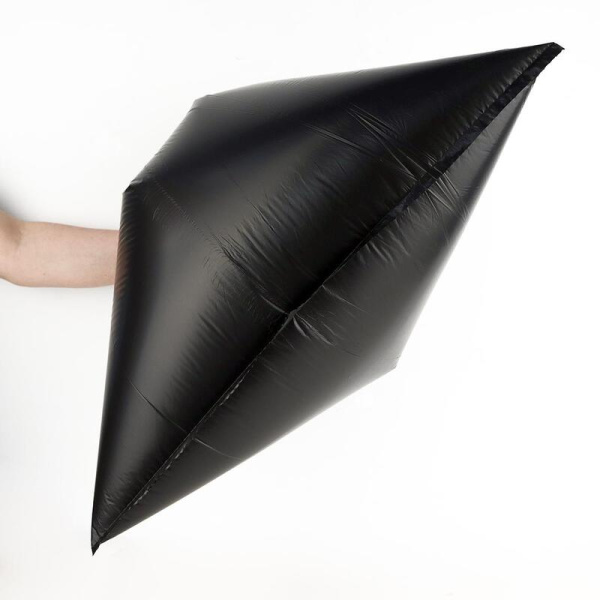 Мешки для мусора на 60 л черные (ПНД, 12 мкм, в рулоне 30 штук, 60х70  см)