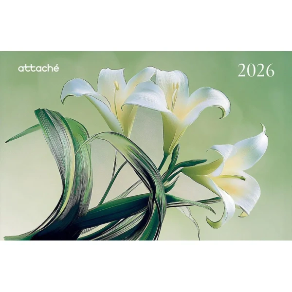 Календарь настенный 3-х блочный 2026 Букет лилий 30.5x78 см