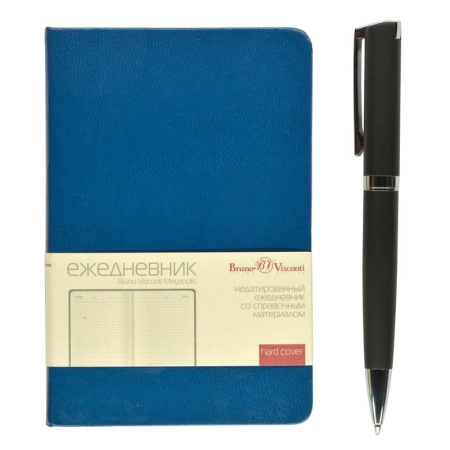 Ежедневник недатированный Bruno Visconti Megapolis искусственная кожа А6 100 листов синий (88x131 мм) (артикул производителя 3-283/01)