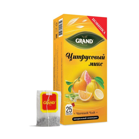 Чай Grand Цитрусовый микс черный 25 пакетиков