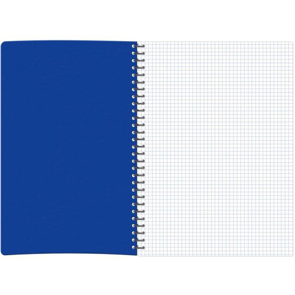 Бизнес-тетрадь Attache Plastic А4 120 листов синяя в клетку на спирали  (218x295 мм)