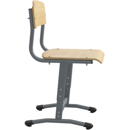 Стул ученический Универсал натуральный/серый регулируемый рост 5-7