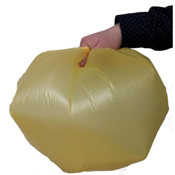 Мешки для мусора на 35 л желтые (ПНД, 8 мкм, в рулоне 30 шт, 48х58 см)