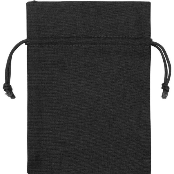 Мешочек подарочный US Basic Лен средний черный (13х18 см)