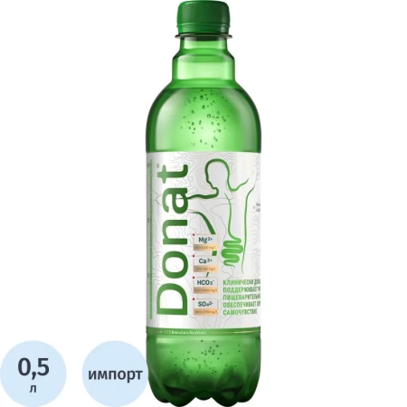 Вода минеральная Donat лечебная газированная 0.5 л