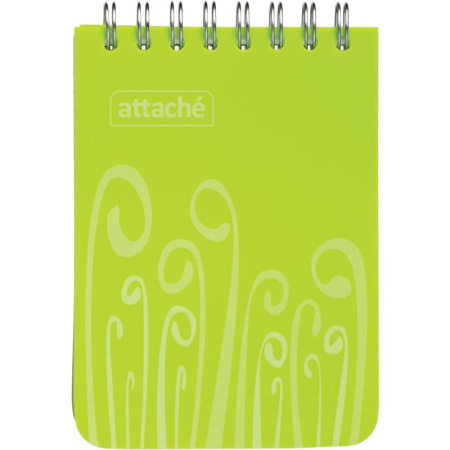 Блокнот Attache Fantasy А7 80 листов салатовый в клетку на спирали (75х120 мм)