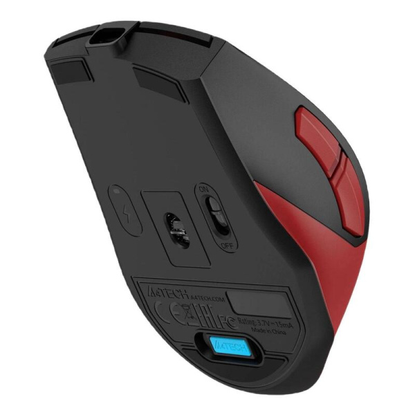 Мышь беспроводная A4Tech Fstyler FG45CS Air красная/черная