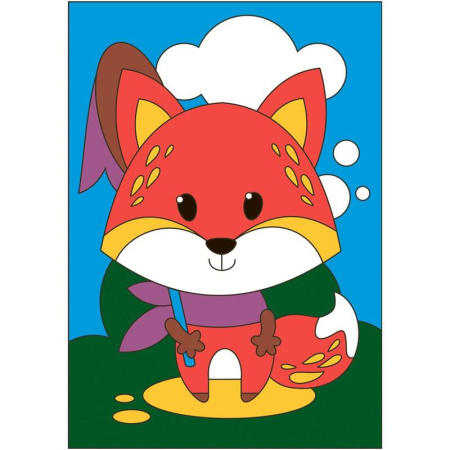 Картина по номерам Lori Веселые картинки Красная лисичка