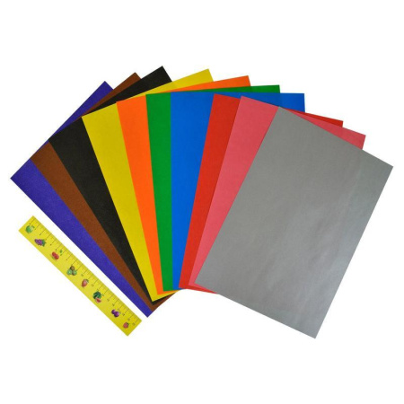 Бумага цветная Каляка-Маляка (А4, 10 листов, 10 цветов, офсетная)