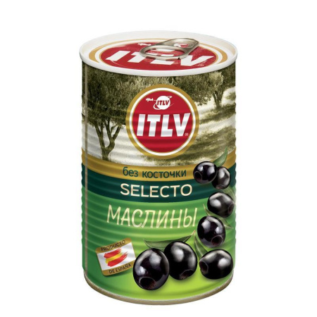 Маслины ITLV без косточки 390 г
