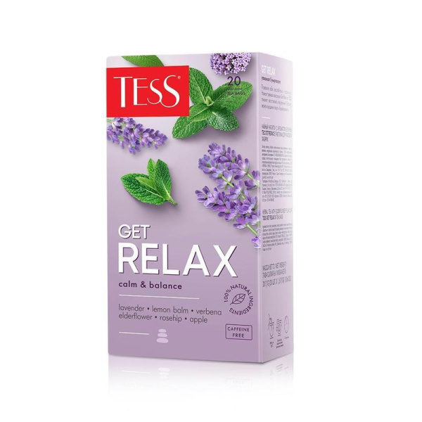 Чай Tess Get Relax calm&balance травяной 20 пакетиков